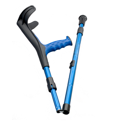 OPO Folding Elbow Crutch, blue